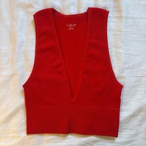 Urban Outfitters red ribbed top